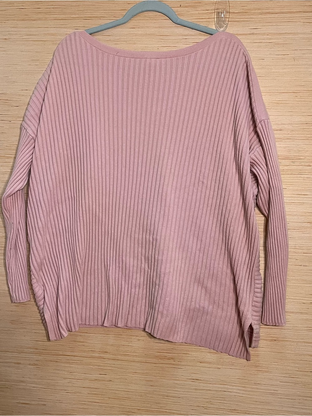 Chico’s Zenergy Ribbed Knit Sweater Dusty Pink Oversized Women’s XXL Size 4 - Picture 3 of 4